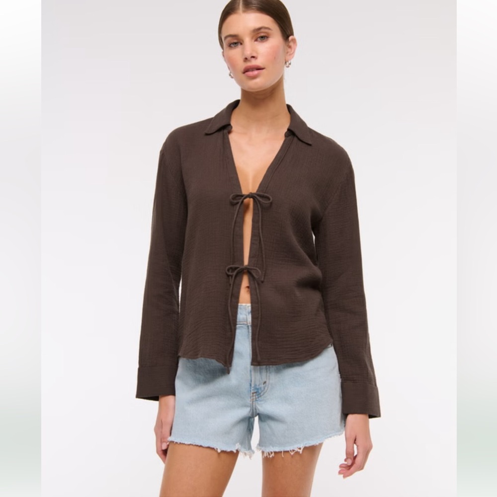 Brown Sheer Top